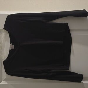Black Long Sleeve Crop